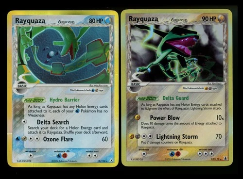 Rayquaza 13/113 EX Delta Species 2005 16/110 Holon Phantoms Holo Pokemon Card