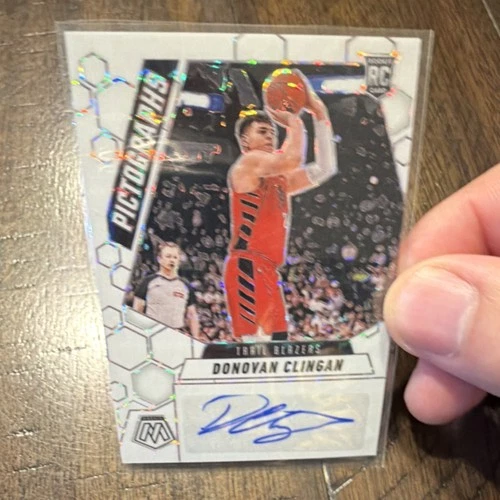 Panini 2024-25 Mosaic Pictographs Prizm Donovan Clingan RC Auto PM-CLG Blazers