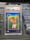 Panini Donruss Optic Bo Nix #209 Blue Hyper Prizm PSA 10 Denver Broncos