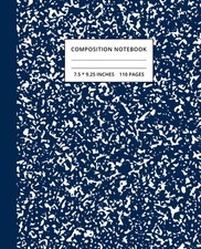 Composition Notebook: Blue Marble Composition Notebook College Ruled for Home, S