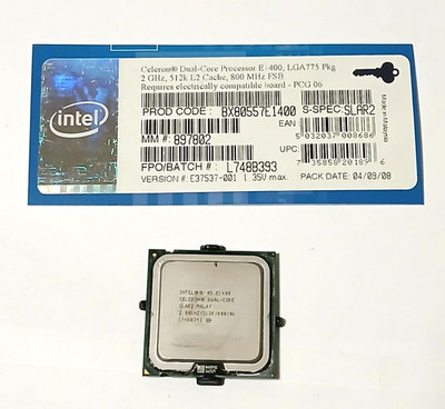 Intel Celeron E1400 2.0GHz Dual-Core (BX80557E1400) Processor Socket LGA775
