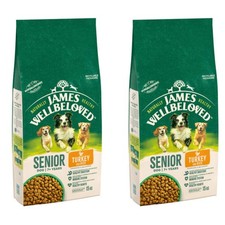 2 x 15kg James Wellbeloved Senior Turkey & Rice - Hypoallergenic Dog Food 4.63 per kilo