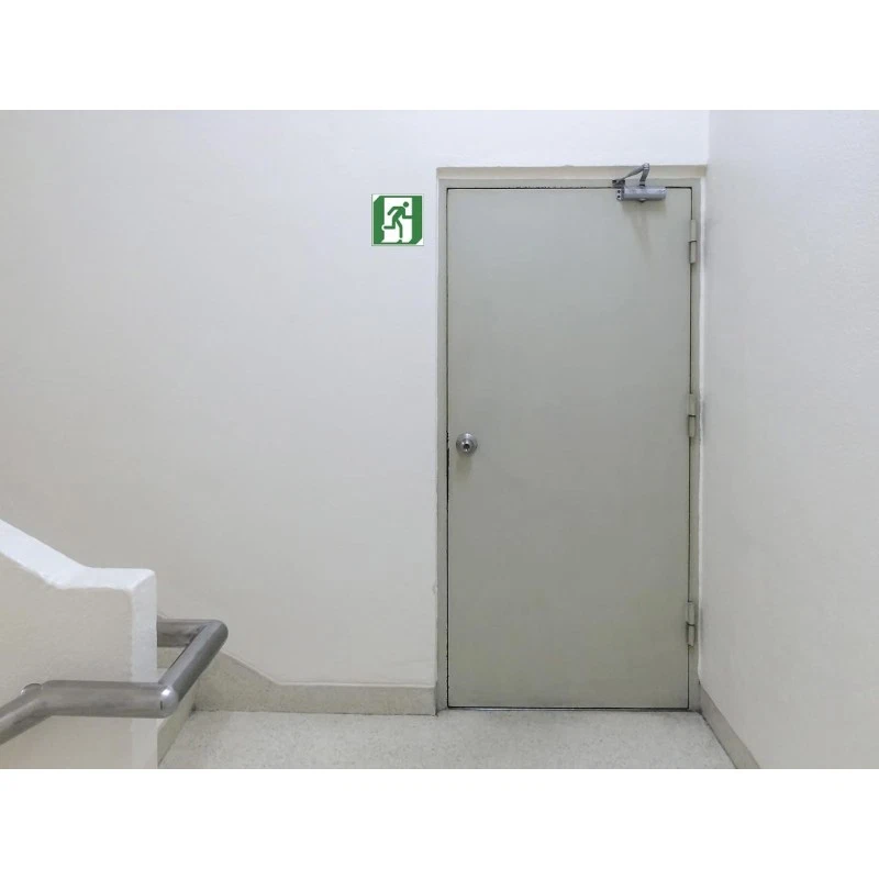 Panneau adhésif - Evacuation à droite - 20x20cm - Vert/blanc - PVC - Signalétiqu - Photo 2/3