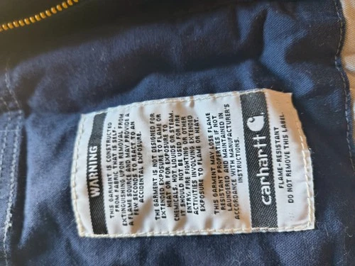 Carhartt FR Flame Resistant Coat Style 102182-410 Blue 2XL Regular NEW image 6