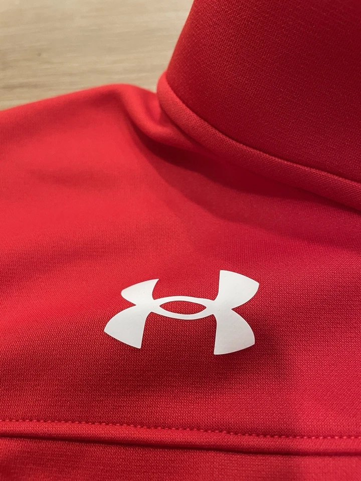 Chaqueta para hombre Under Armour roja XL Maryland Terrapins tejida calentamiento cremallera completa Foto 4 de 4