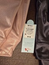 Cat  Jack Girl's leggings 2 pair in size 8 M NWT black  dusty pink