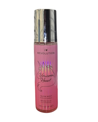New I Heart Revolution Unicorn Heart Glow Mist w/Vitamin E 3.38fl oz/100ml