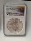 2021 7K Metals U.S. State Series American Silver Eagle NGC MS70 - North Dakota