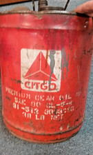 vintage Citgo Premium Clear Oil 5 Gallon Red Can with Pour Top 14"x11.5"