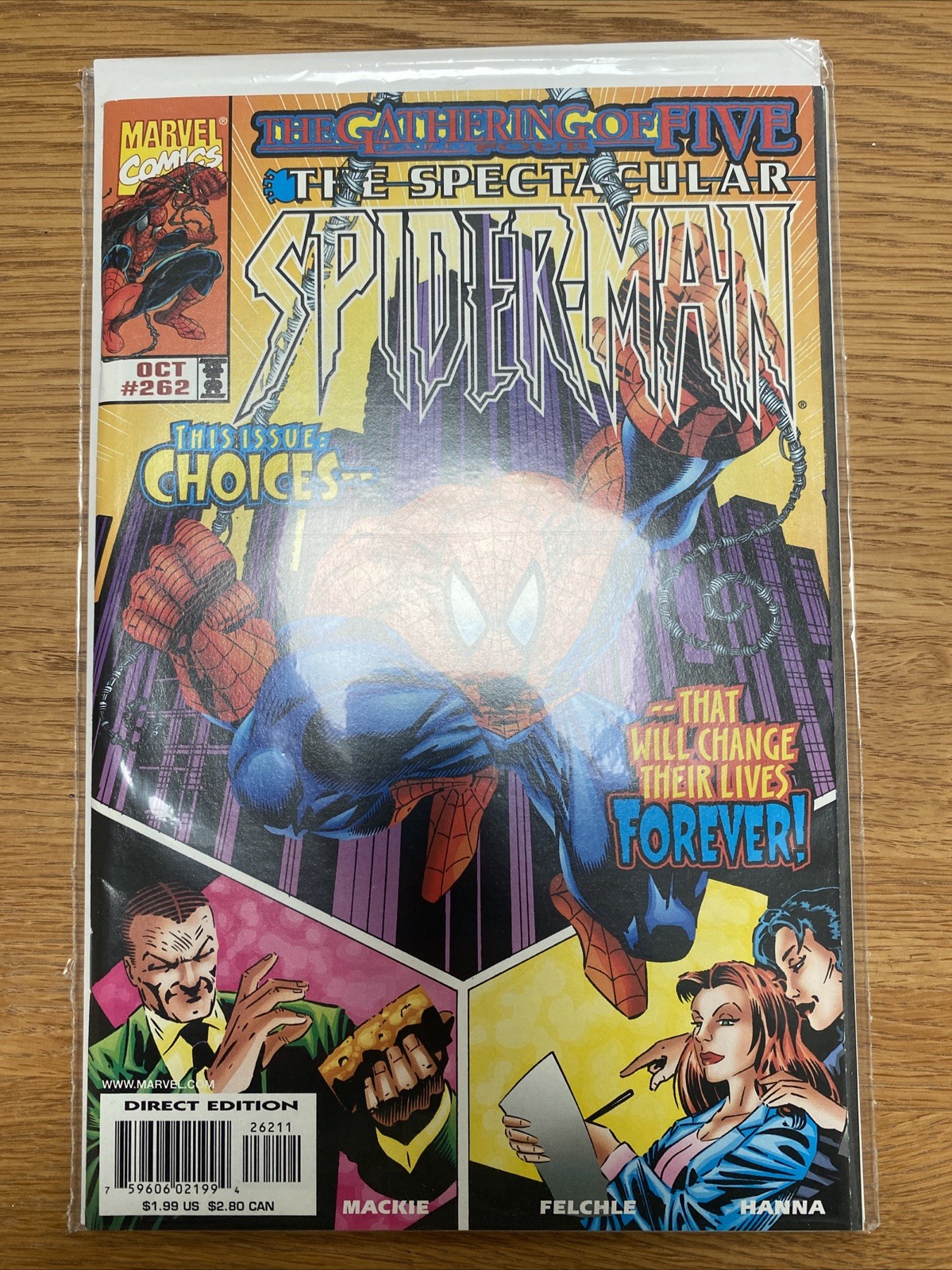 The Spectacular Spider-Man #262 Ross/Byrne 1st App. Mattie Franklin Marvel 1998