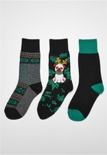 Urbanclassics Kids Christmassocks Dog 3Pack Stockings Socks Kidswear Christmas