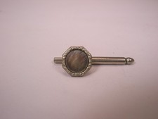 SINGLE 1 5/16" Gray MOP Octagon Vintage Formal Tux Prom Groom Shirt Stud c1005