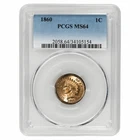 1860 Indian Head Cent 1C PCGS MS 64