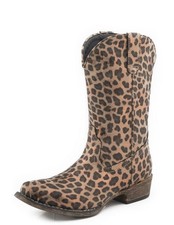 Roper Western Boots Girls Riley Cheetah Faux Tan 09-018-1566-2997 TA