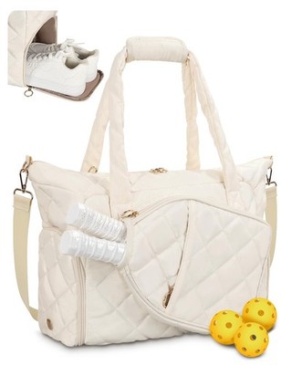 ESTARER Pickleball Tote Bag for Women with Shoe Compartment Large Pickleball ...