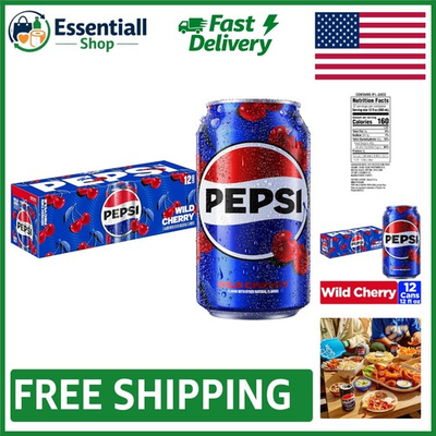 #ad Wild Cherry Cola 12 Fl Oz Cans Pack of 12 Refreshing Soda for Parties $12.34