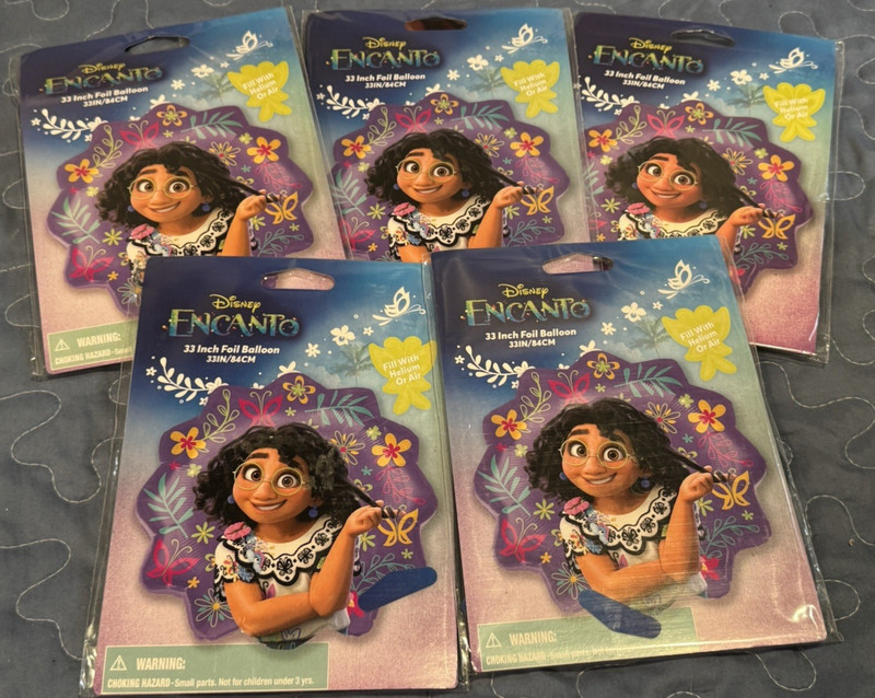 Lot of 5 Disney Encanto Mirabel Foil Balloon 33" Party Decoration Bday NIP NEW