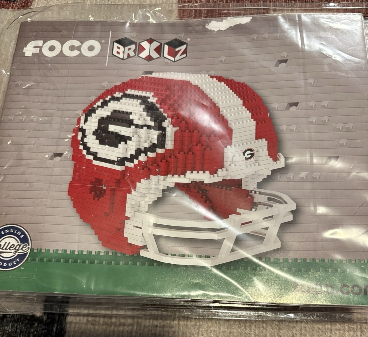 brxlz football helmets Georgia Bulldogs NCAA BRXLZ Team Helmet 3-D Construction Block Set FOCO  DAWGS