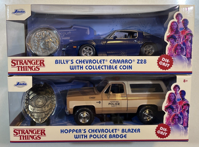 NEW 2025 JADA Stranger Things Billy's Chevy Camaro Z28 & HOPPERS