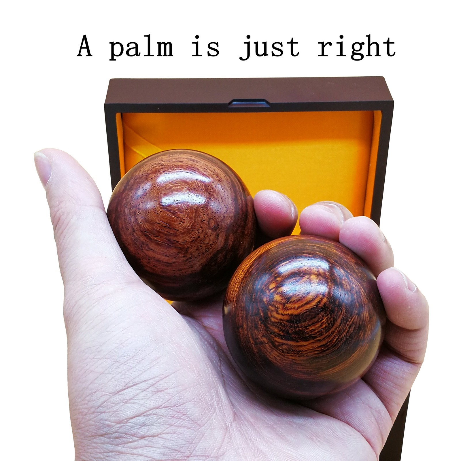BCQLI 2 Inches Baoding Balls Chinese Health Exercise Stress Balls Rosewood