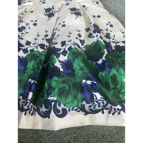 Vestido Janie & Jack Marfil Azul y Verde Floral Ocasión Especial Vacaciones 4 - Imagen 3 de 8
