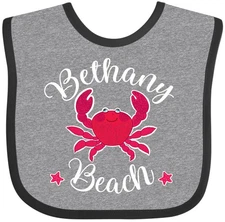 Inktastic Bethany Beach Delaware Baby Bib Ocean Sea Apparel Clothing Infant