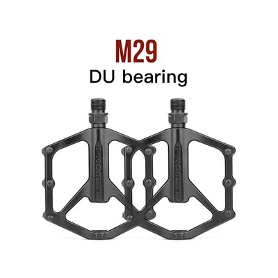 1 PAIR Bicycle Road Mountain Bike Pedals Carbon Fiber Sealed Bearings Black
