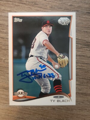 Ty Blach Autograph Signed 2014 Topps Pro Debut San Francisco Giants