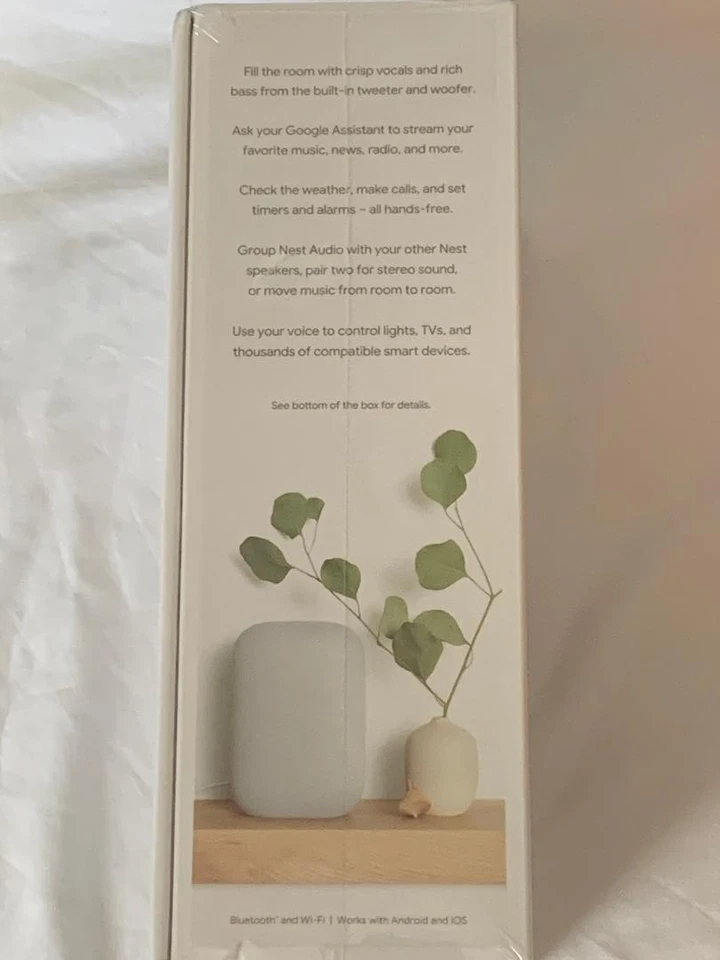 Google Nest Audio -  w/ Google Assistant      *** BRAND NEW IN SEALED BOX *** - Image 2 of 3