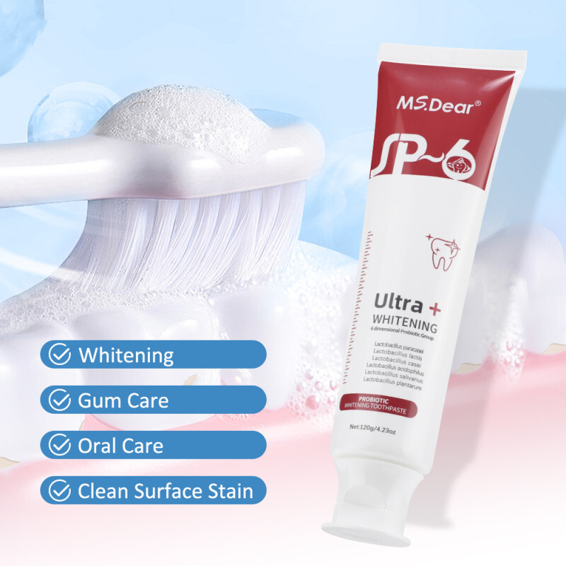SP-6 Probiotic Whitening Toothpaste Refresh Mouth Brighten Remove Yellow Tooth