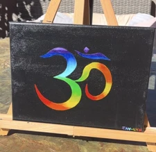 Painting Acrylic OM Original Colorful Signed By Artist Gallery Wrapped