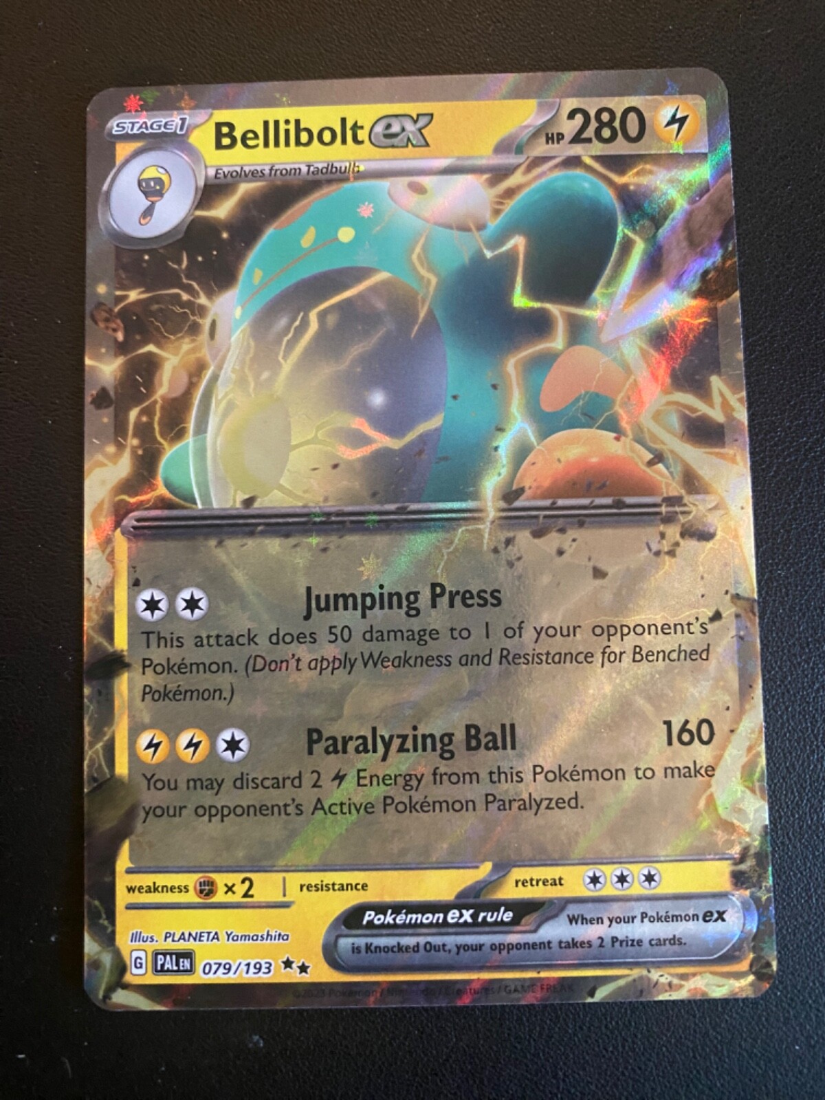 POKEMON TCG BELLIBOLT EX 79/193 S&V PALDEA EVOLVED ULTRA RARE!!