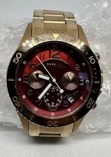 Marc Jacobs Rock Chronograph Red Mother Of Pearl Unisex Watch MBM3251 Stainless