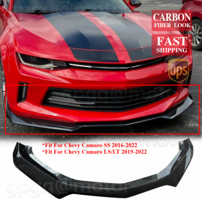 Carbon Front Bumper Lip Splitter Spoiler For Camaro SS /19-24 LS LT RS 16-24 US