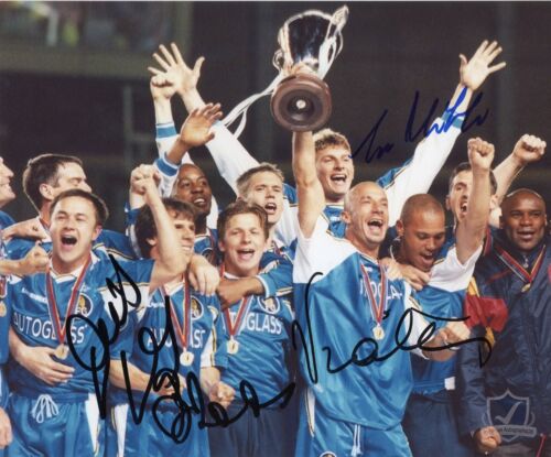 Gianluca Vialli Zola Wise Signed 10x8 Photo CHELSEA OnlineCOA AFTAL #12 - Picture 1 of 4