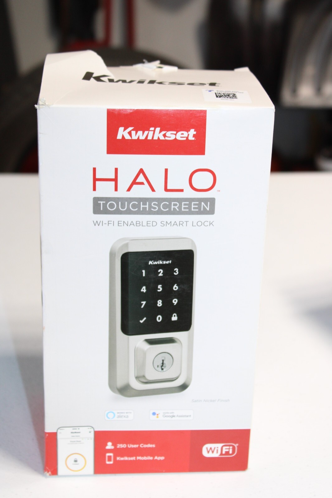Kwikset Halo Touchscreen Wi-Fi Smart Door Lock with SmartKey in Satin Nickel (99390-001)