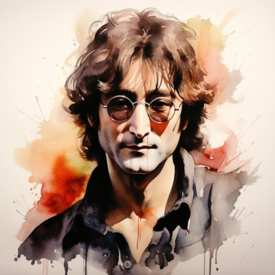 JOHN LENNON CANVAS ART PRINT 18X24'' or 24X36'' READY TO HANG MUSIC BEATLES ROCK