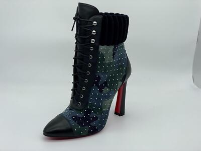 Christian Louboutin DAKITA 100 Studded Spike Camo Suede