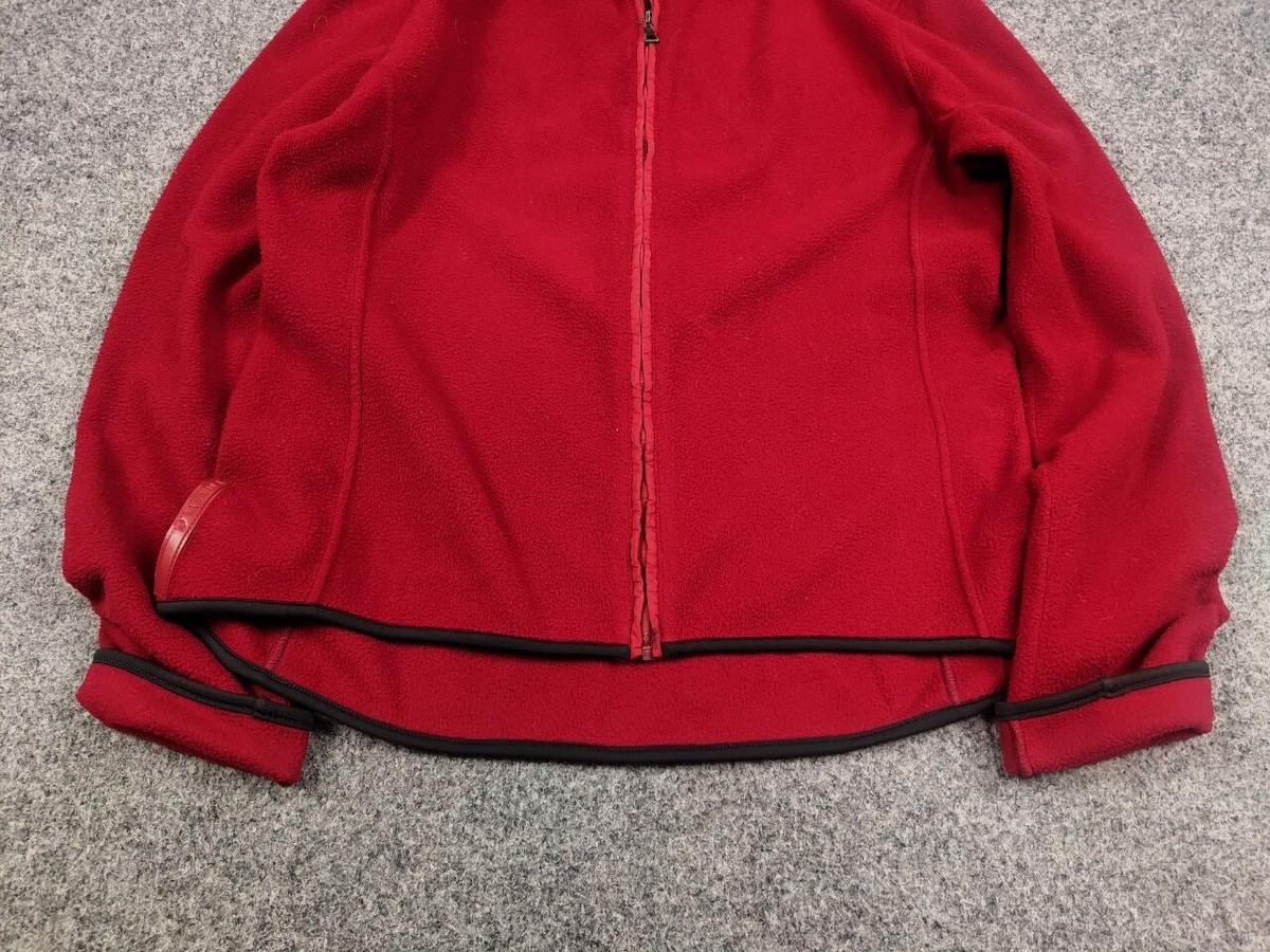 Vintage 00's Prada Archive Red Fleece Nylon Full Zip Vintage 00's Prada Archive Red Fleece Nylon Full Zip