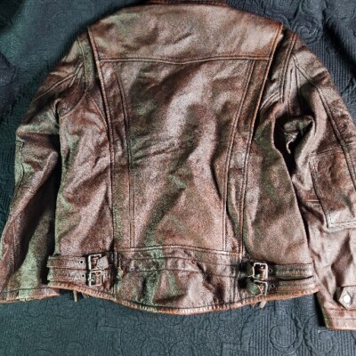 NEW Fortime Heavy Leather Riders Jacket Genuine Leather Motorcycle