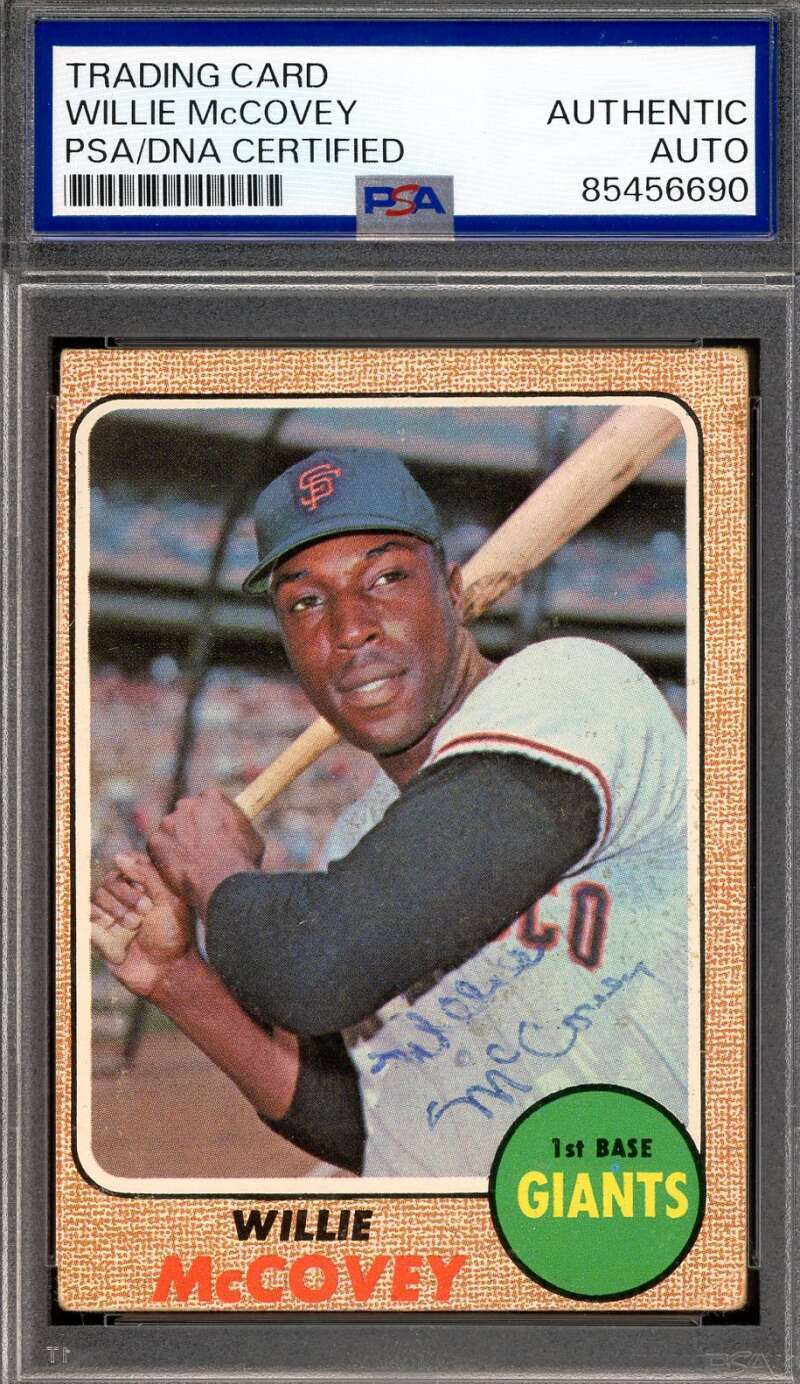 Willie McCovey PSA DNA Vintage Signed 1968 Topps Autograph