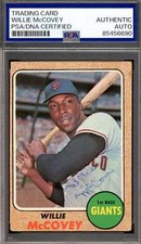 Willie McCovey PSA DNA Vintage Signed 1968 Topps Autograph