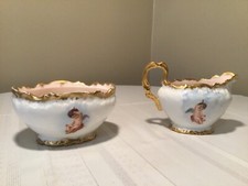 Limoges France Hand Painted Porcelain. Antique 1897  1895. Tea set