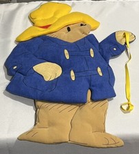 Infantino Paddington Bear Quilted Wall Hanging Plush Stuffed Vtg Decor 1990 Toy