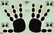Eelco Bone Hands Vintage Water Slide Decal Sheet From 1960s 10 X6 