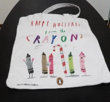 HAPPY HOLIDAYS CRAYON SMALL CANVAS BAG-USED
