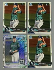 4 Bowman Draft Chrome Logan Gilbert: 3 2018 1st Base, 2020 Asia Mojo Refractor