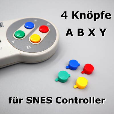   4 Knöpfe für Super Nintendo Controller SNES A B X Y Buttons Famicom Tasten