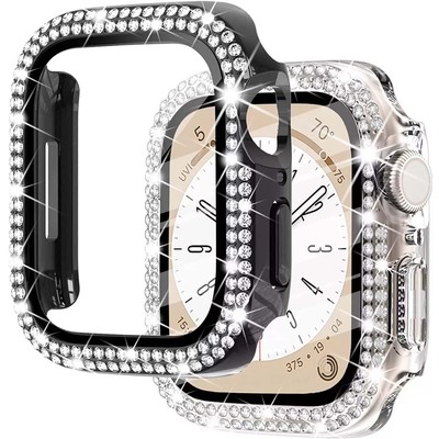 For Apple Watch Series 10 9 8 7 Screen Protector Case 42/46/41/45mm Bling Cover