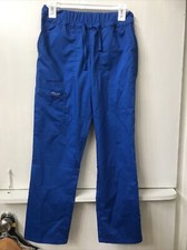 Cherokee Authentic Workwear Womens Royal Blue Pull On Scrub Pants Size Petite XS